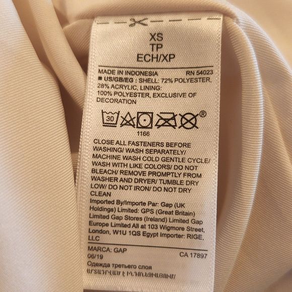 Gap‎ womens XS cream oversized teddy Shacket Cacoon Jacket Coat - Picture 16 of 16